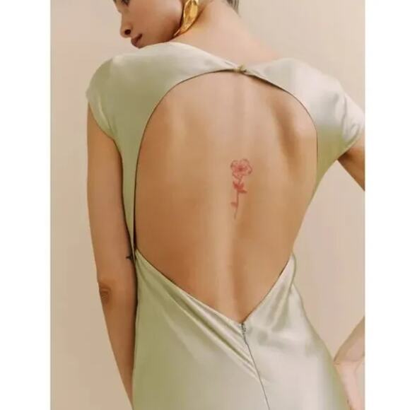 Reformation Niamh Silk Midi Dress Size 8 NWT - Picture 3 of 7